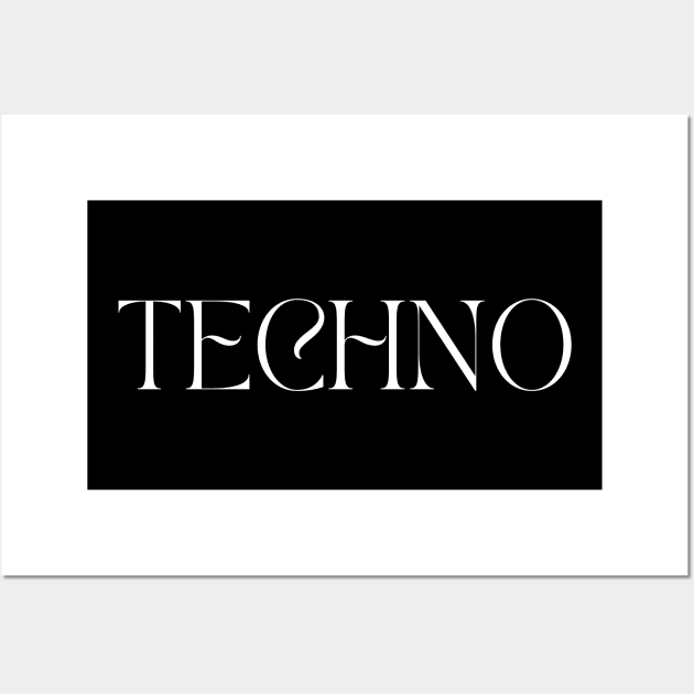 Techno typography Wall Art by lkn